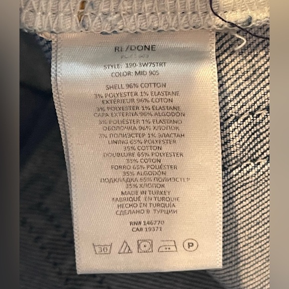 RE/DONE Jeans Women’s Size 24 70s Straight-Leg Jeans in Mid 90s Wash - Picture 14 of 14